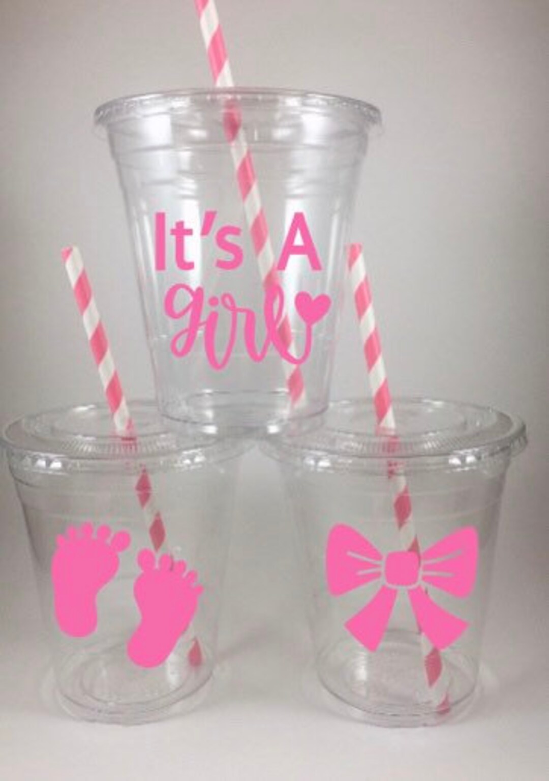 Its a Girl Baby Shower Party Cups Disposables Decorations Etsy