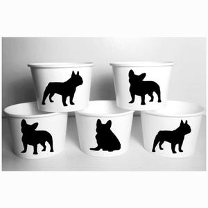 Frenchie Birthday Cups Treat Party Favors Cup Ice Cream Food French Bulldog
