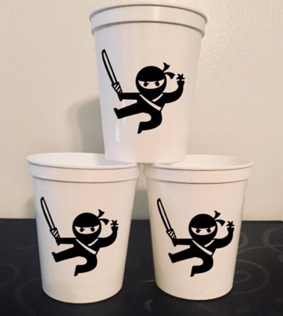 Ninja Party REUSABLE CUPS Birthday Favors Ninjas Cup Set Etsy
