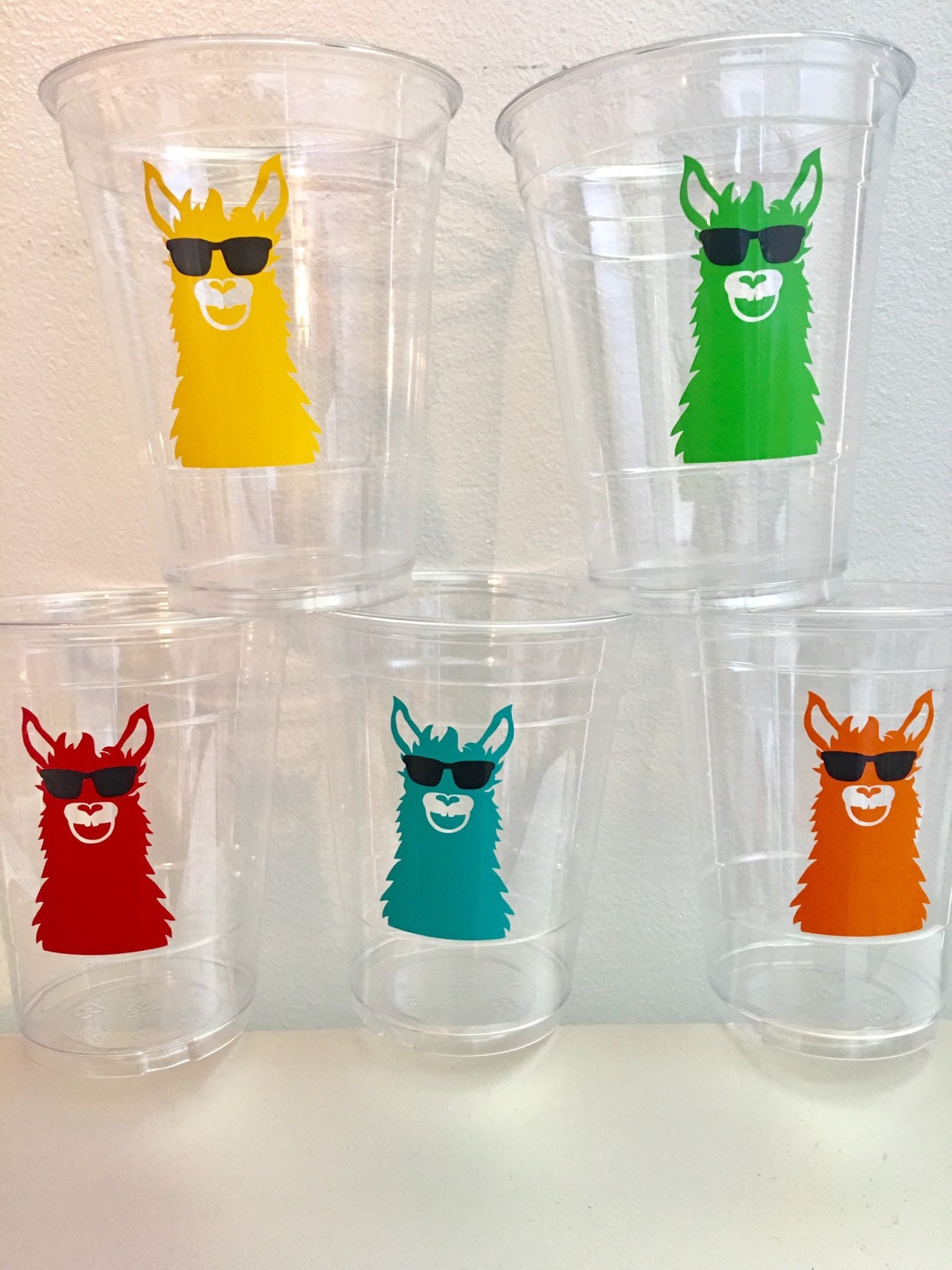 Llama Party Cups Set 12 Disposable Lids Straws Llamas Llama Party Cups Set 12 Disposable Lids Straws Llamas