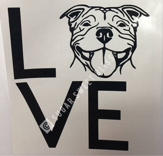 Love Dog Puppy Animals Friends Pow Print Vinyl Decal Sticker LD-01