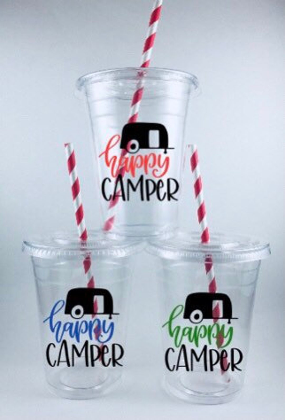 Kids Happy Camper Tumblers, Contigo Cup Bottle Straws, Kids Birthday Gift  Favors, Summer Camp Drinkware Gift, Camp Van, Personalized Bottles 