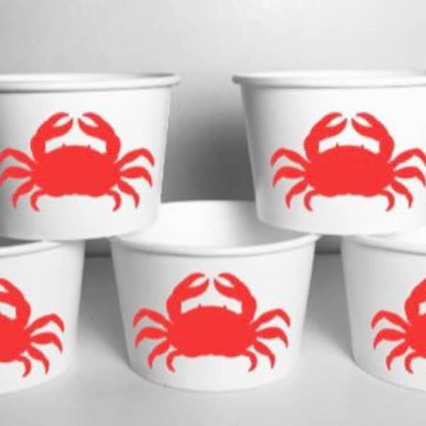 Crab Birthday Cups Treat Party Favors Cup Ice Cream Crabs