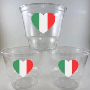 Italy PARTY CUPS Birthday Punch Drinks Dessert Ice Cream Food Favors