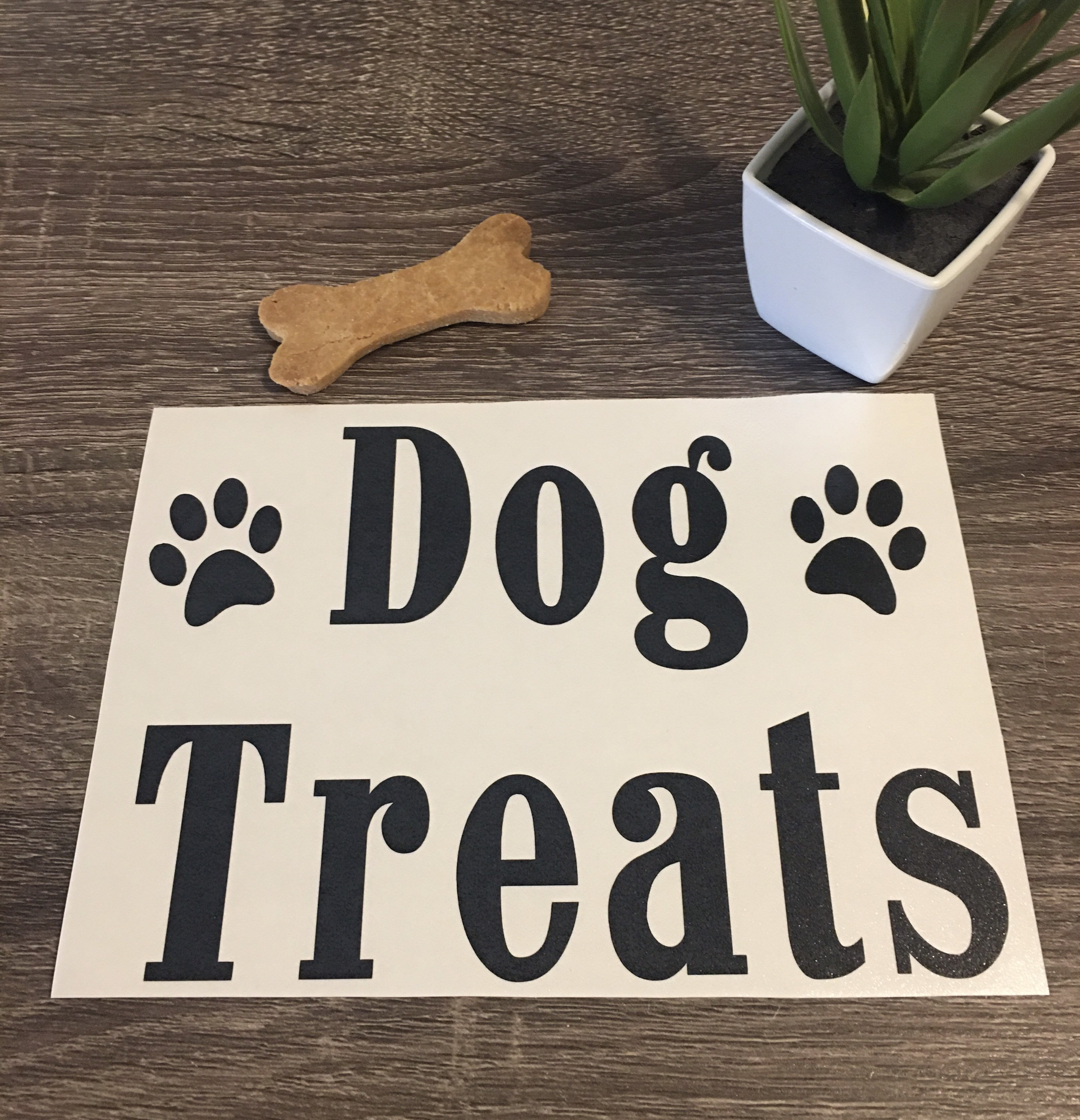 Dog Treats Vinyl Decal Permanent Sticker Treat Jar Cannister Etsy