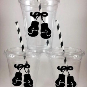 Boxing Gloves PARTY CUPS Birthday Personalized Any Colors