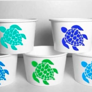 SEA TURTLE PARTY Cups Birthday Food Treat Favors Bowl Cup