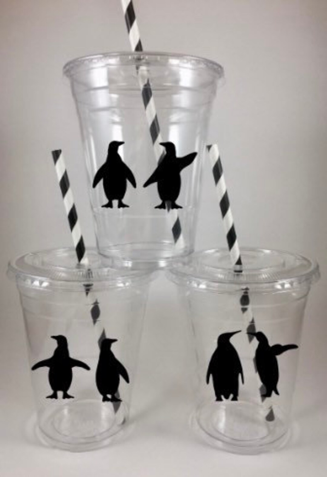 Penguin Party Cups Birthday Penguins Personalized DISPOSABLE - Etsy