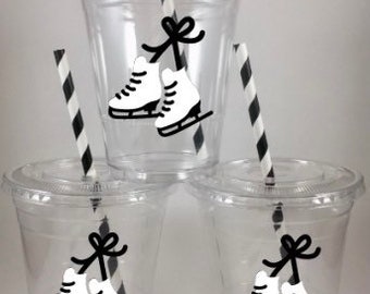Ice Skate PARTY CUPS Skating Birthday Personalized Skates