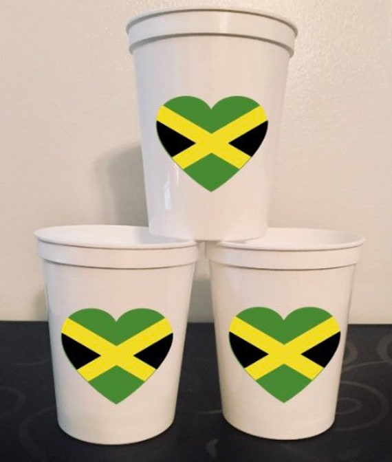 Jamaica Flag Party Cups Jamaican Cup Favors Réutilisable Etsy