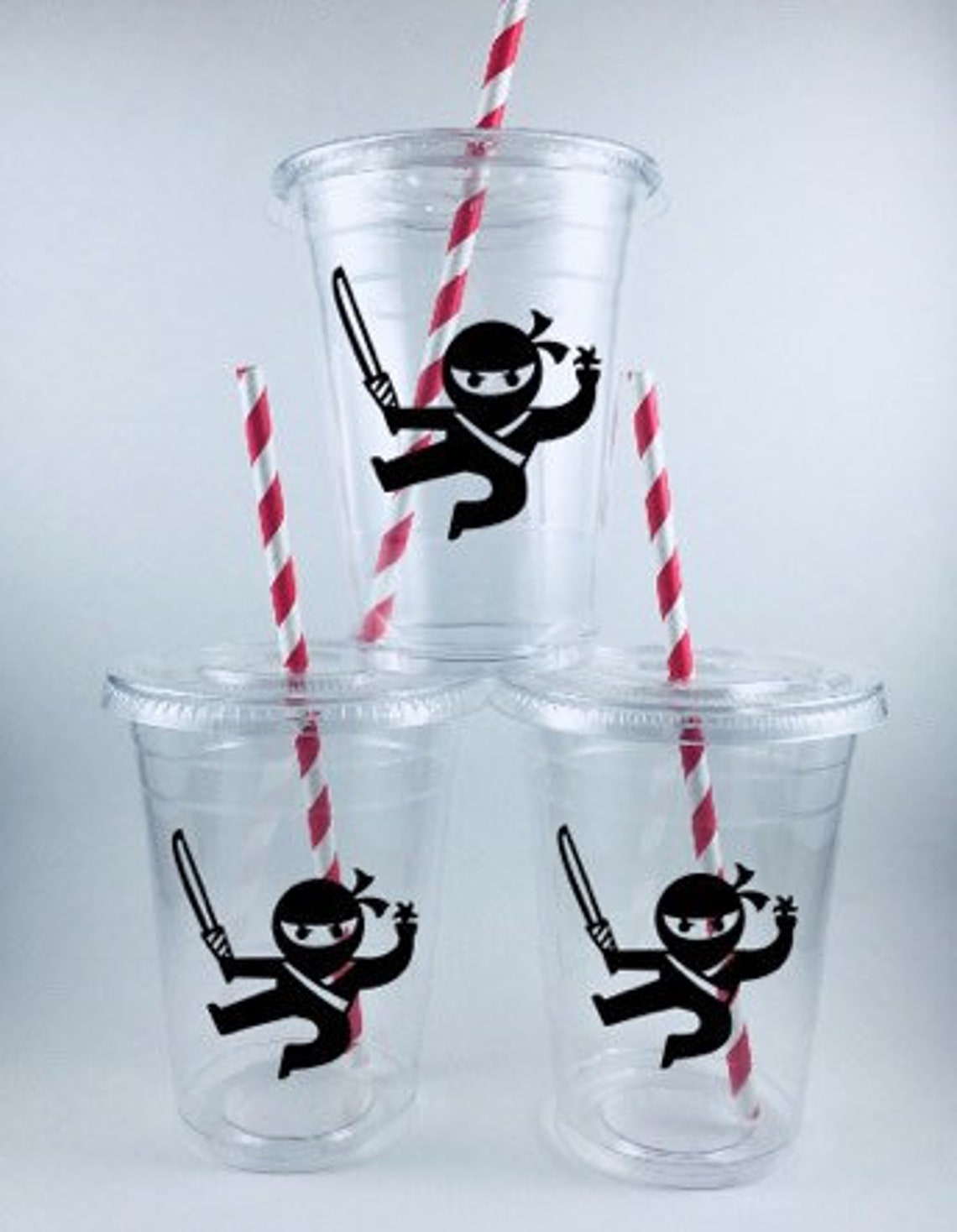 NINJA Party CUPS Birthday Ninjas Customized Cup Set Disposable Etsy
