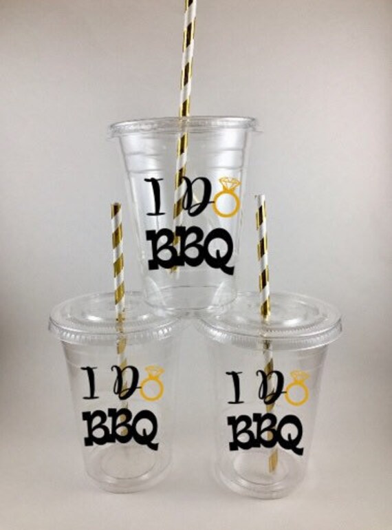 I Do BBQ Party Cups Wedding Announcement Cup Set WITH Etsy