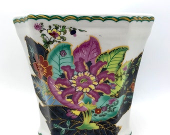 Tabacco Leaf Porcelain Cache Pot Candle