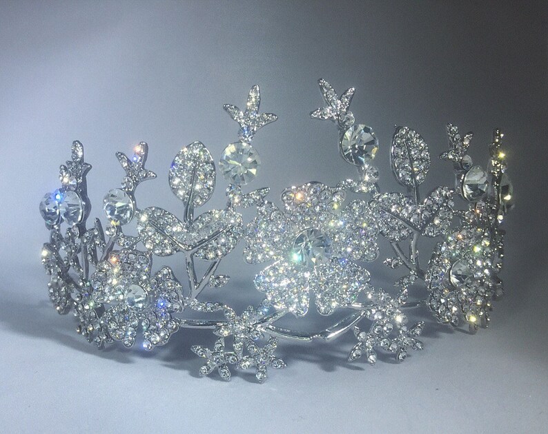 Crystal-Encrusted Bridal Headpiece Tiara Duchess