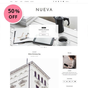 Premade Blogger Template Responsive Premade Template Minimalist template Slider Photography Fashion Slide Show Theme Blogspot image 1