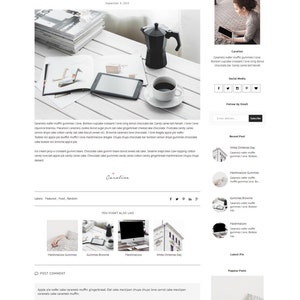 Premade Blogger Template Responsive Premade Template Minimalist template Slider Photography Fashion Slide Show Theme Blogspot image 3