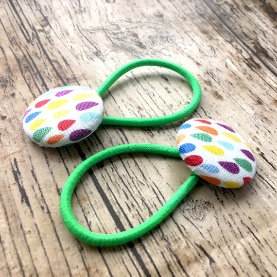Pretty Hair Tie Elastic Hair Ties Gift For Her Green Hair Etsy