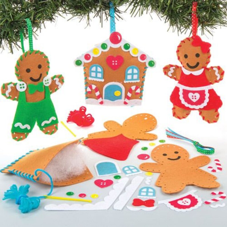 Download Christmas Craft Kit Gingerbread Man Gingerbread House Etsy PSD Mockup Templates