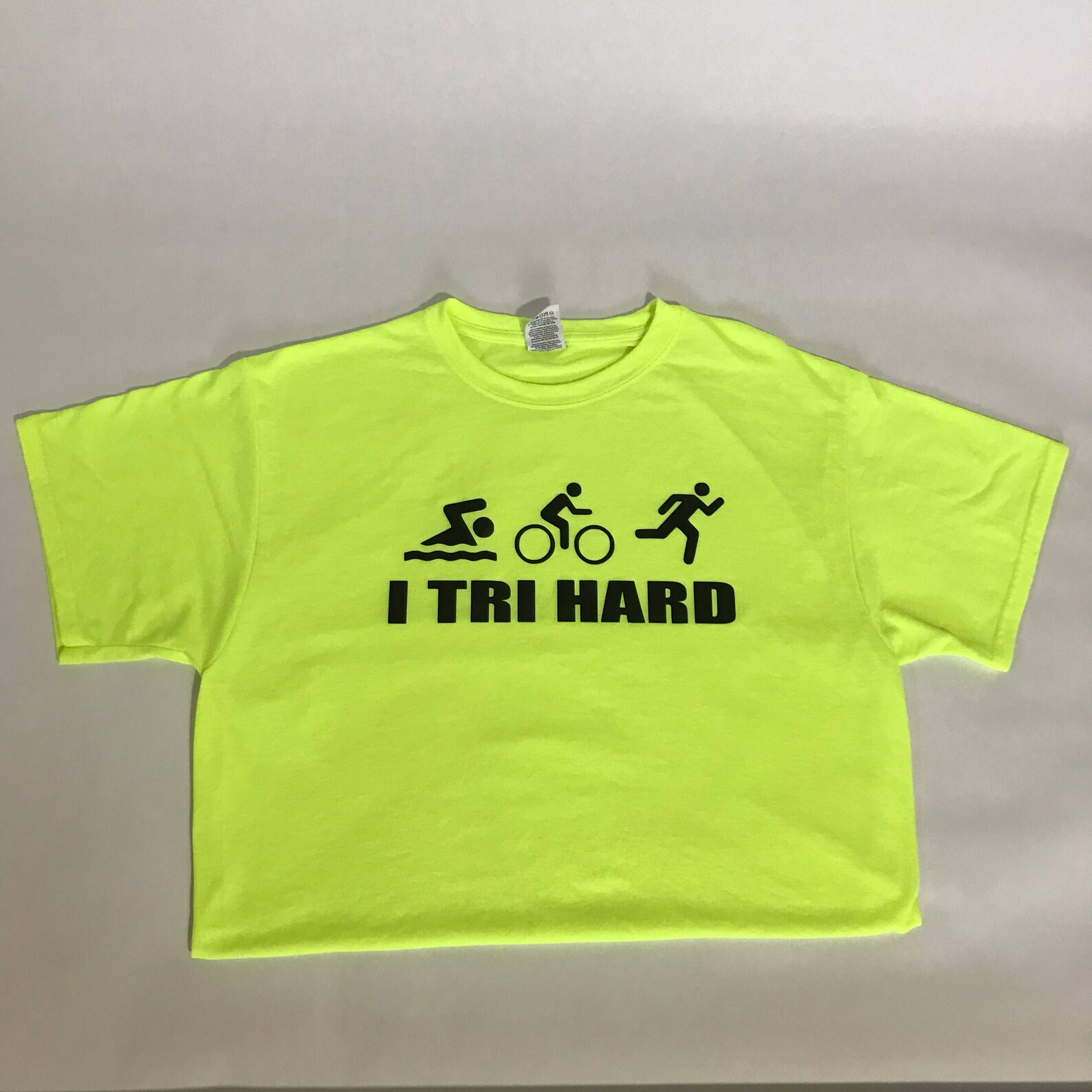 I TRI Hard Triathlon Shirt Swim Bike Run Triathlon Etsy