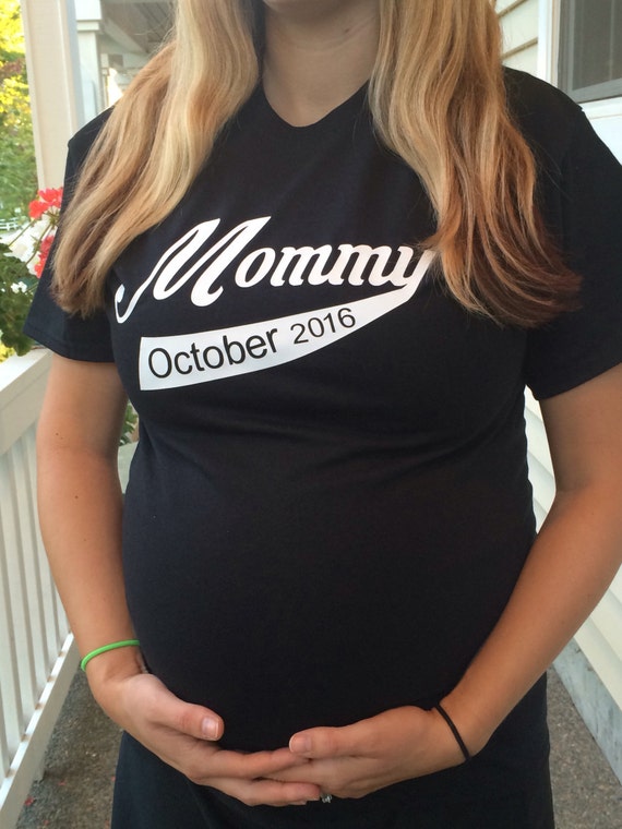 Mom or Dad pregnancy shirt due date shirt baby on the way | Etsy