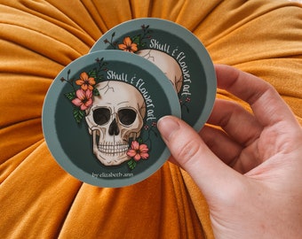 SkullAndFlowerArt Logo Sticker