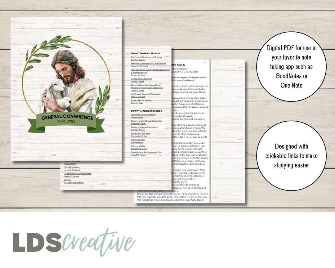 LDS General Conference Talks April 2025 Journal Edition (digital PDF