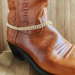 Gold or silver Bridal sparkly rhinestone boot strap, Wedding boot bracelet jewelry