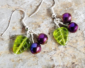 Wild Huckleberry earrings, Huck earrings, Cute berry earrings