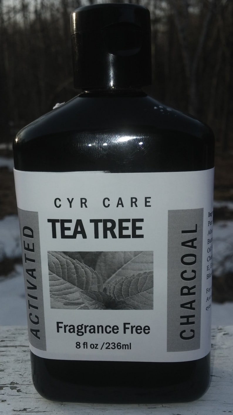 Tea tree facial cleanser-detox soap-tea tree activated charcoal soap-natural facial soap-deep pore cleanser-fragrance free facial cleanser image 1