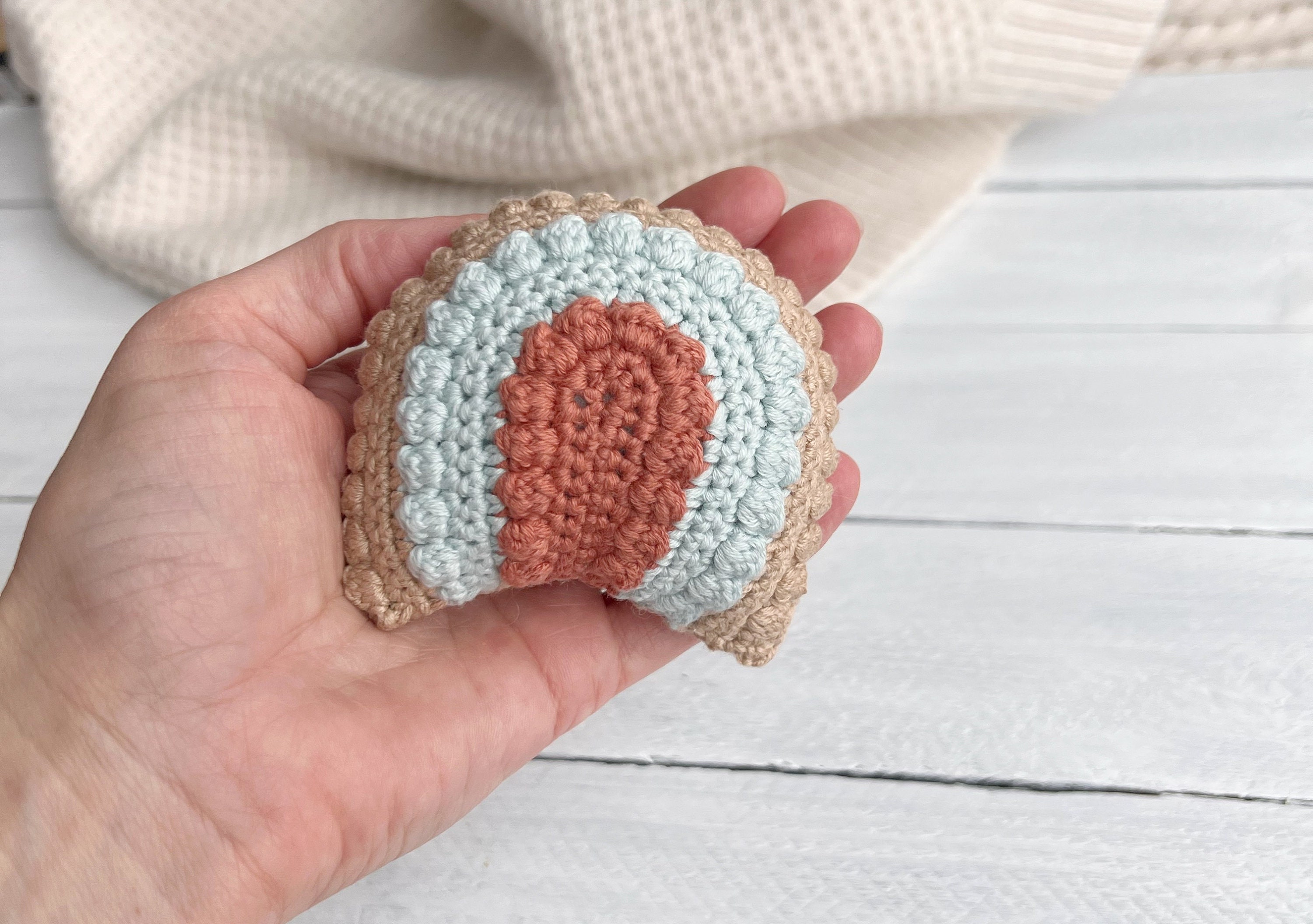 Crochet Rainbow Montessori Toy Boho Rattle Baby Toy Baby Etsy