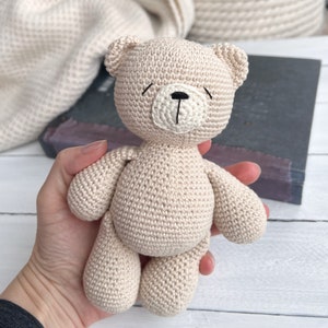 Teddy, Baby Girl, Baby Boy, Welcome Baby Gift, Crochet Teddy, Baby Shower Gift, New Mom Gift, Baby Gift, Toddler Gift image 2