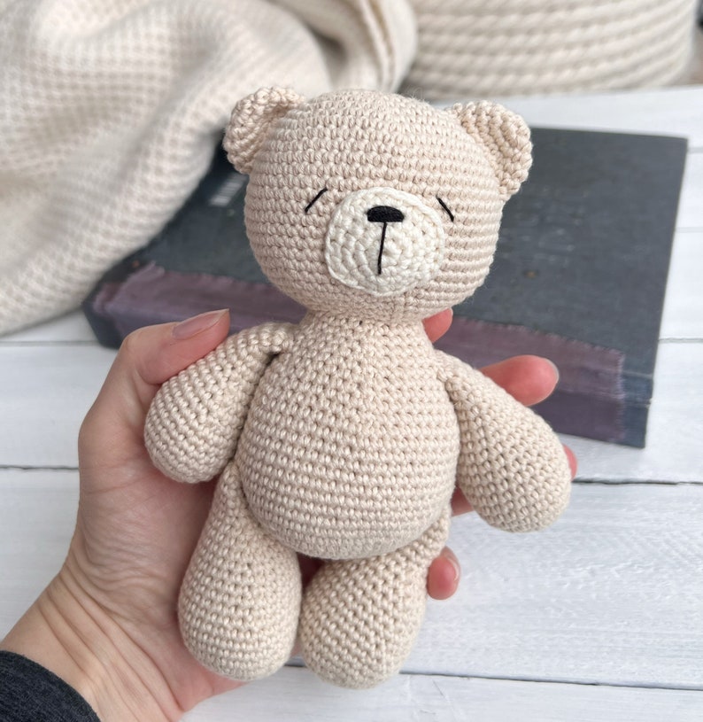 Teddy, Baby Girl, Baby Boy, Welcome Baby Gift, Crochet Teddy, Baby Shower Gift, New Mom Gift, Baby Gift, Toddler Gift image 2