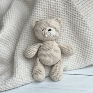Teddy, Baby Girl, Baby Boy, Welcome Baby Gift, Crochet Teddy, Baby Shower Gift, New Mom Gift, Baby Gift, Toddler Gift image 4