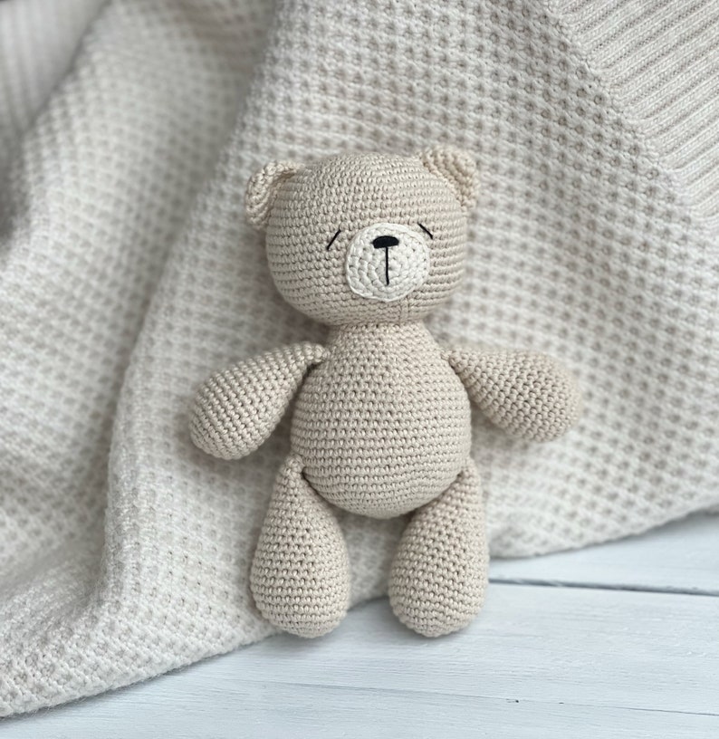 Teddy, Baby Girl, Baby Boy, Welcome Baby Gift, Crochet Teddy, Baby Shower Gift, New Mom Gift, Baby Gift, Toddler Gift image 4