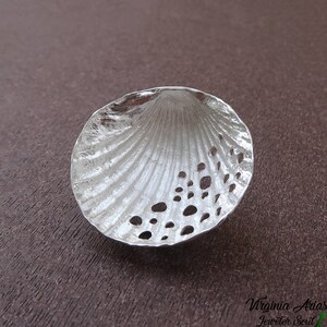 Shell Brooce Shell Brooch Contemporary Silver Brooch - Etsy