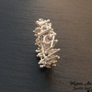 Bague Sphères, Bague Minimaliste en Argent, Bague Unique en Argent, Bijou Contemporain, Bague Faite Main, Bijou Minimaliste, Argent