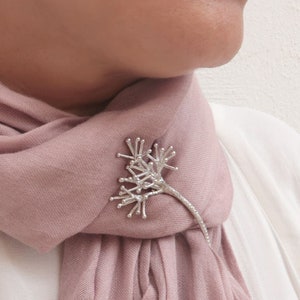 Silver Coral Tree Brooch inspired by Nature