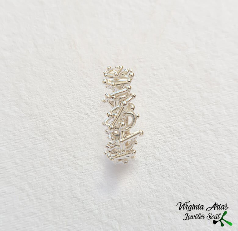 Silver Bubbles Ring Minimalist Jewelry Ring Handmade Drops Etsy UK