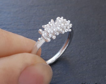 Anillo Composición, Anillo minimalista, Anillo Plata fina, Anillo moderno, Anillo contemporáneo, Anillo 925 Plata, Anillo regalo para ella