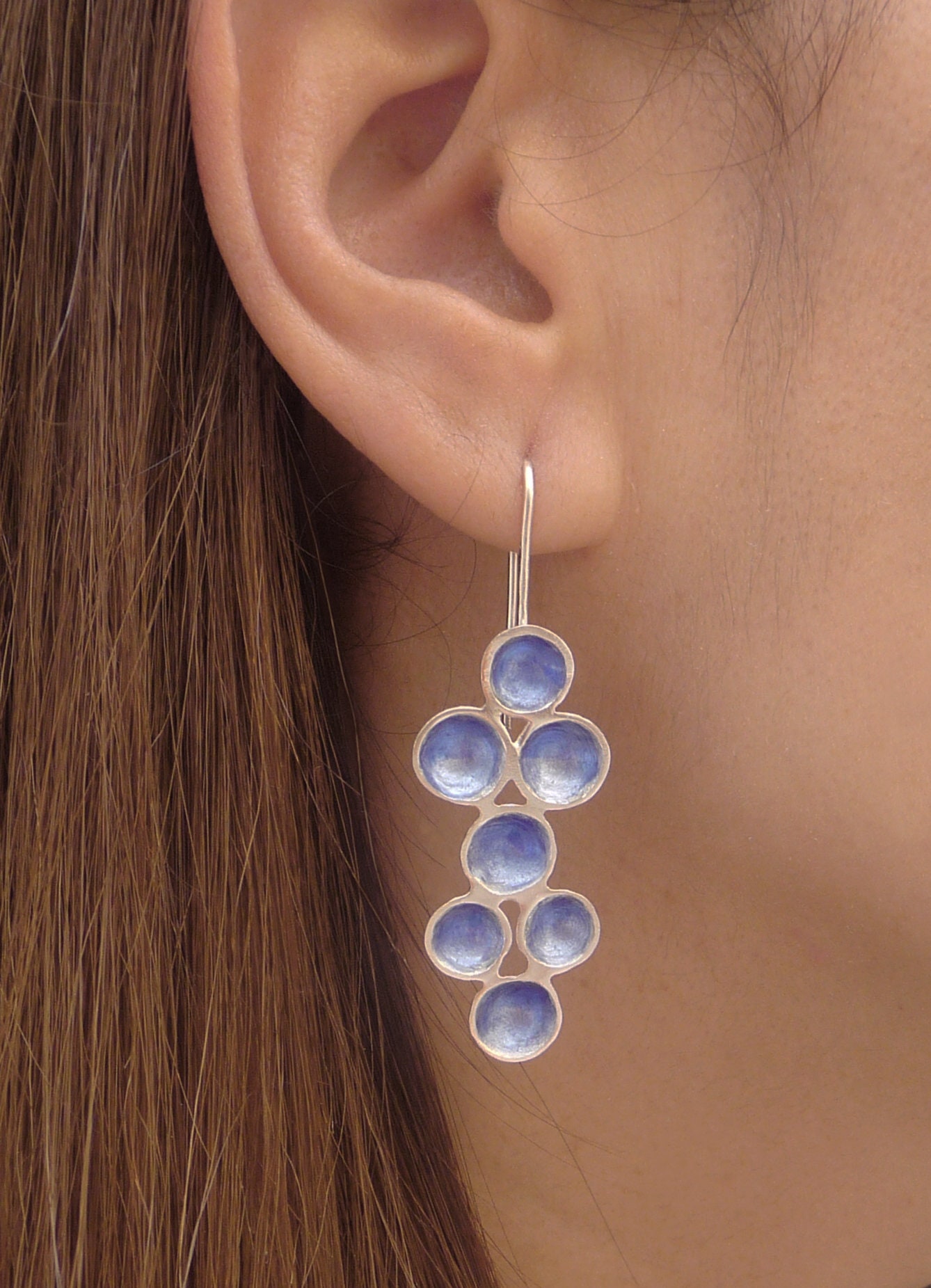 Bubble Earrings Modern Earrings Long Silver Earrings Trending Etsy UK