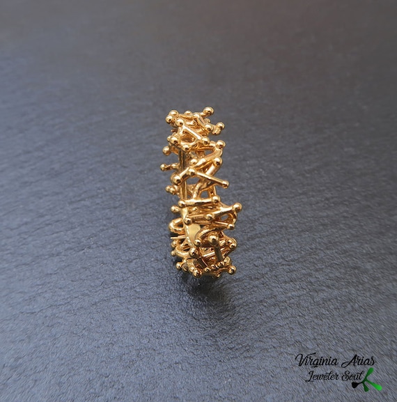 Anillo Eternity en Oro 18k, Joyería en Oro 18k, Anillo regalo especial, Anillo Delicado en Oro, Anillo hecho a mano en Oro