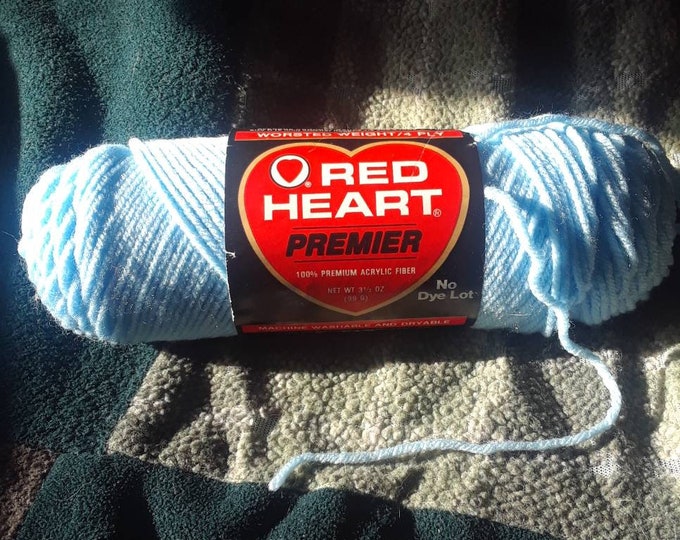 Red Heart Premier, Discontinued Yarn, Classic Yarn, 3 Oz Skein, No Dye