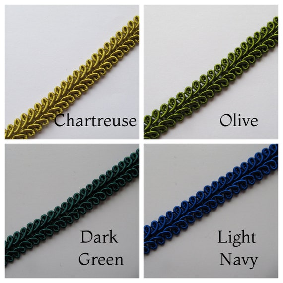 SILKY SCROLL GIMP BRAID 50 METRE REEL Trim for Upholstery Furnishings Costumes