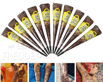 Golecha henna cones dark brown for Mehndi Tattoo