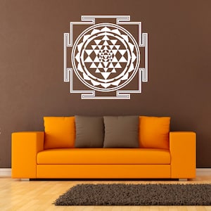 Calcomanía de pared Sri Yantra - pegatina de pared