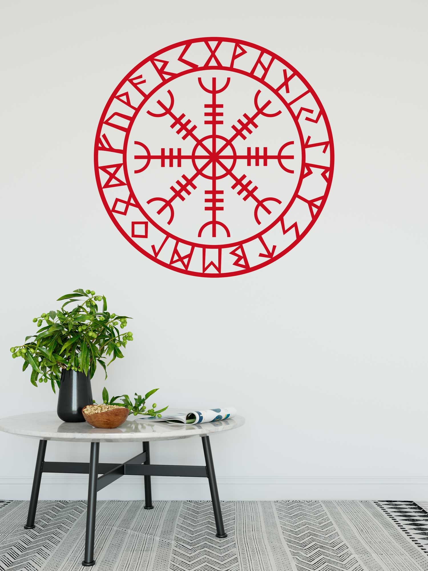 Wall Sticker Helm of Awe Wall Decal Norse Protection - Etsy Denmark