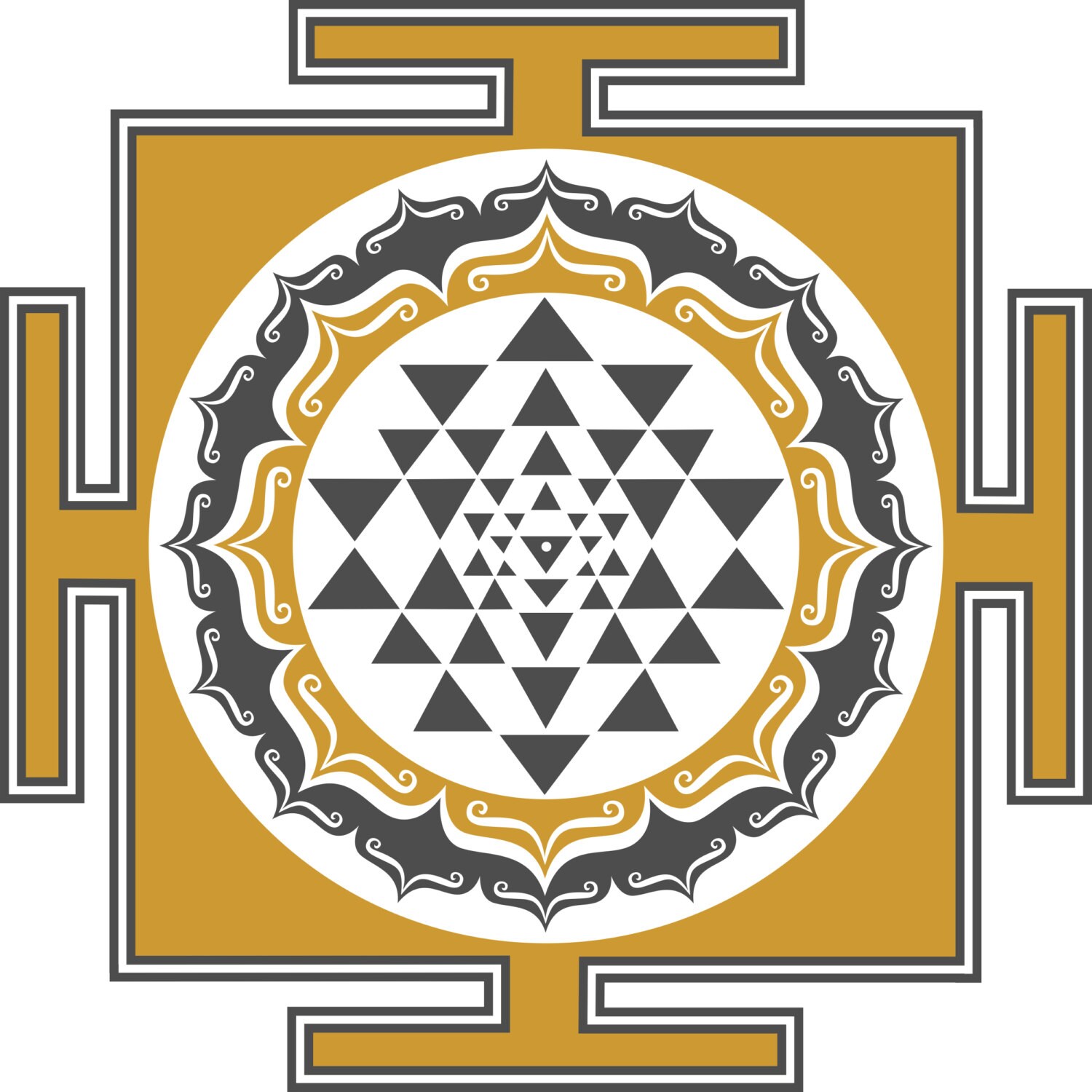 Sri Yantra Art Therapy Coloring Canvas Canvas Coloring on Stretcher - Etsy