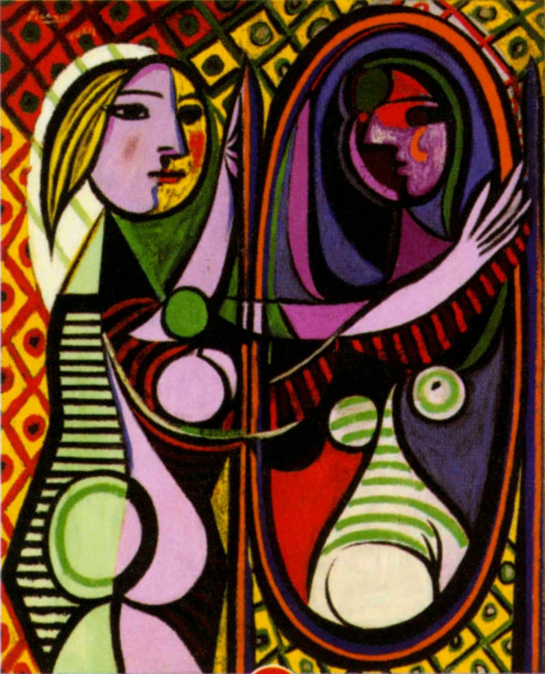 Pablo Picasso Gemälde Mädchen vor dem Spiegel | Etsy