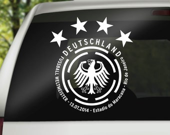 Car Sticker - Soccer World Cup 2026- Germany Coat of arms - 4 stars