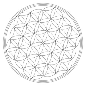 Flower of Life - Art Therapy Coloring Canvas - Canvas Coloring on ...